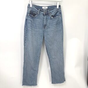 PISTOLA Denim‎ Jeans Women 28 Blue Raw Hem High Rise Minimalist Indie Everyday